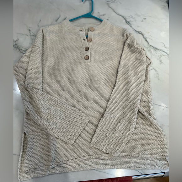 Women’s waffle sweater soft sz M - Picture 4 of 5
